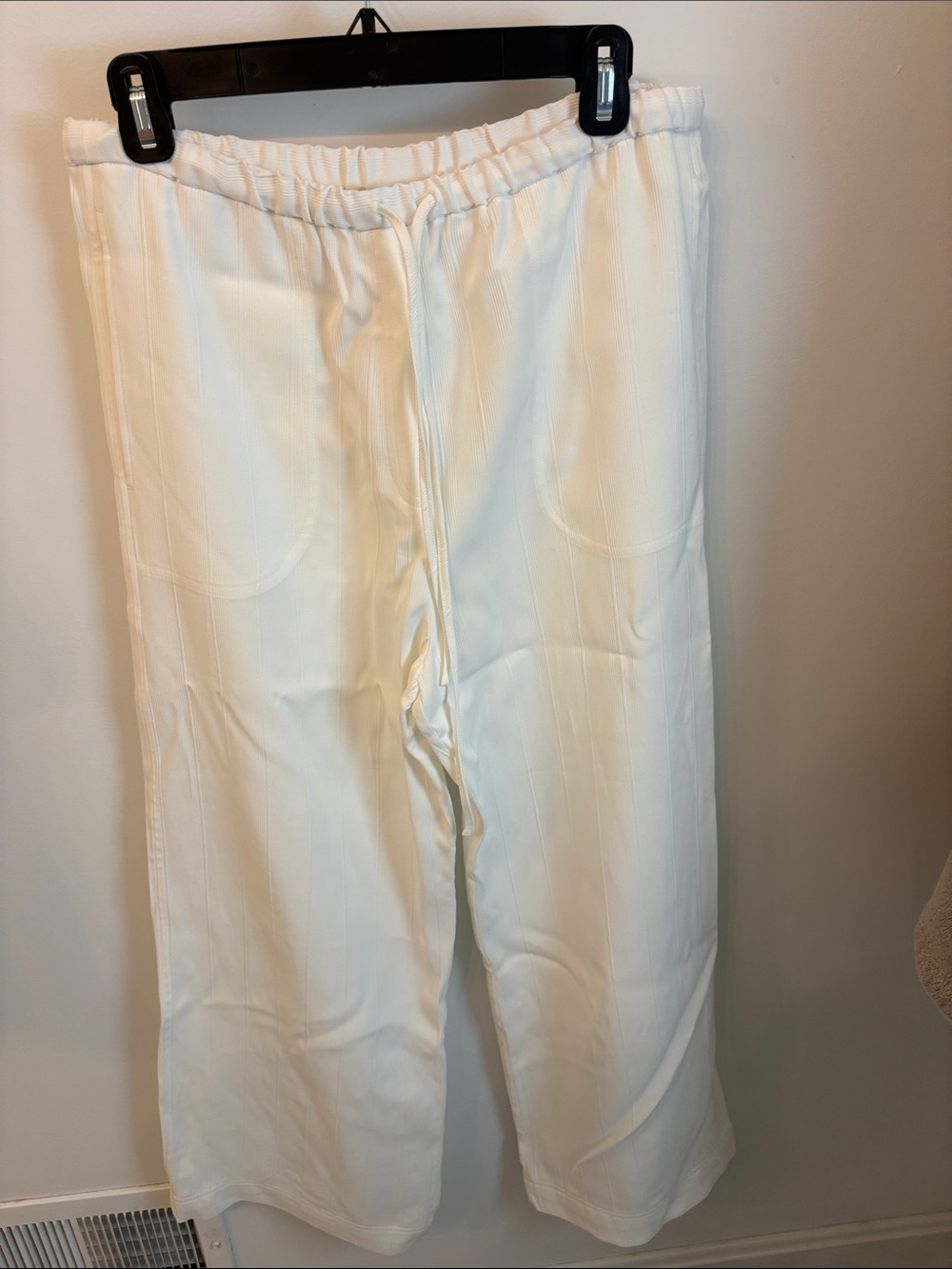 Toteme Off-White Elastic Waist Wide-Leg Trousers